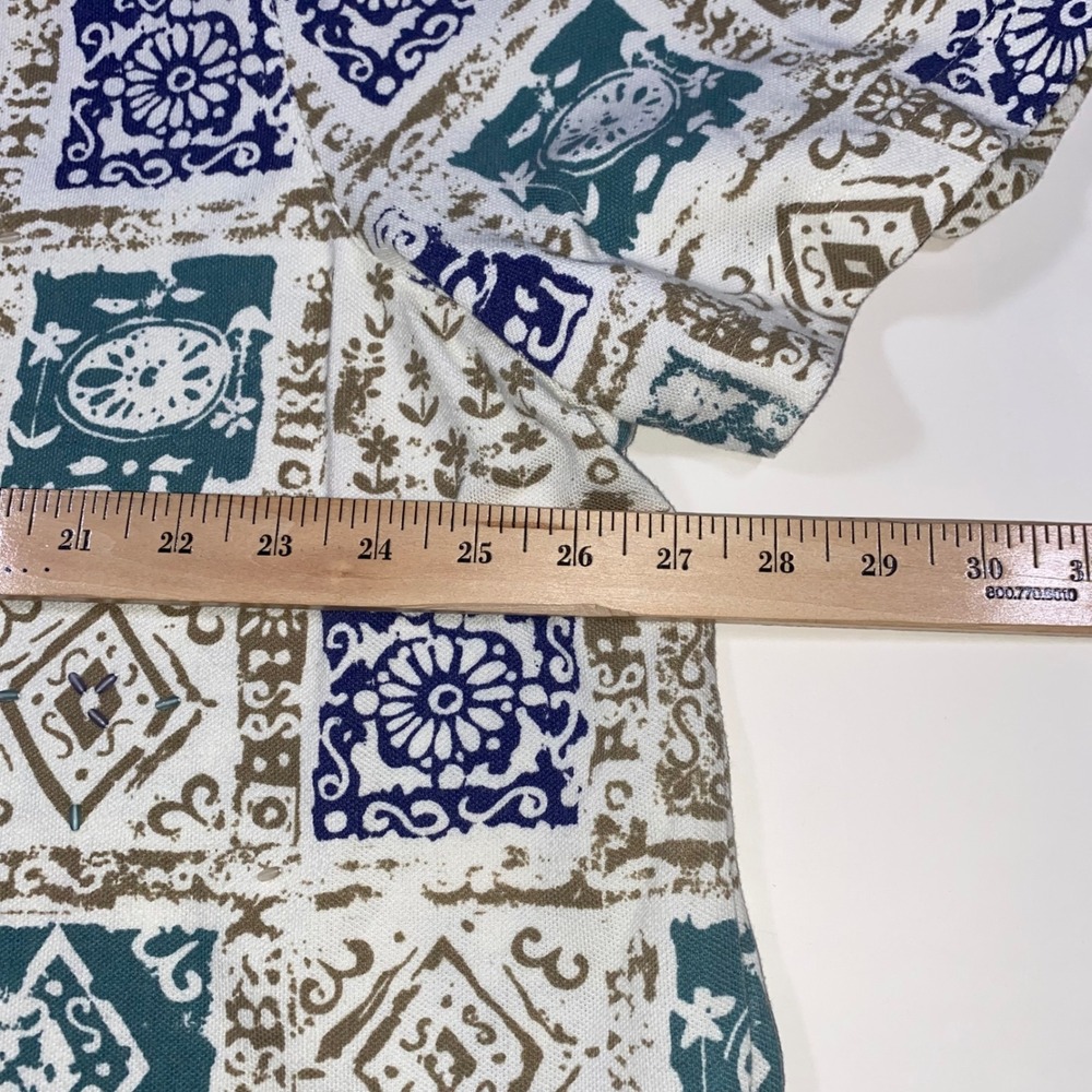 Alfred Dunner Women's‎ 3X Square Neck Patchwork Print Short Sleeve Top - Picture 3 of 6